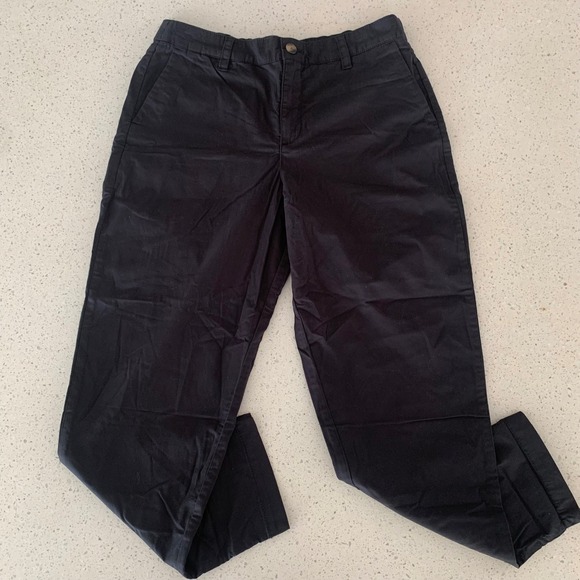 Pact Other - Pact Mens Organic Cotton Stretch Chino Pants Black Size M Elastic Back Waist